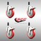 Service Caster 5 Inch 316SS Red Poly Swivel 1 Inch Expanding Stem Caster Set Lock Brake SCC-SS316TTLEX20S514-PPUB-RED-1-4 - alternate 4